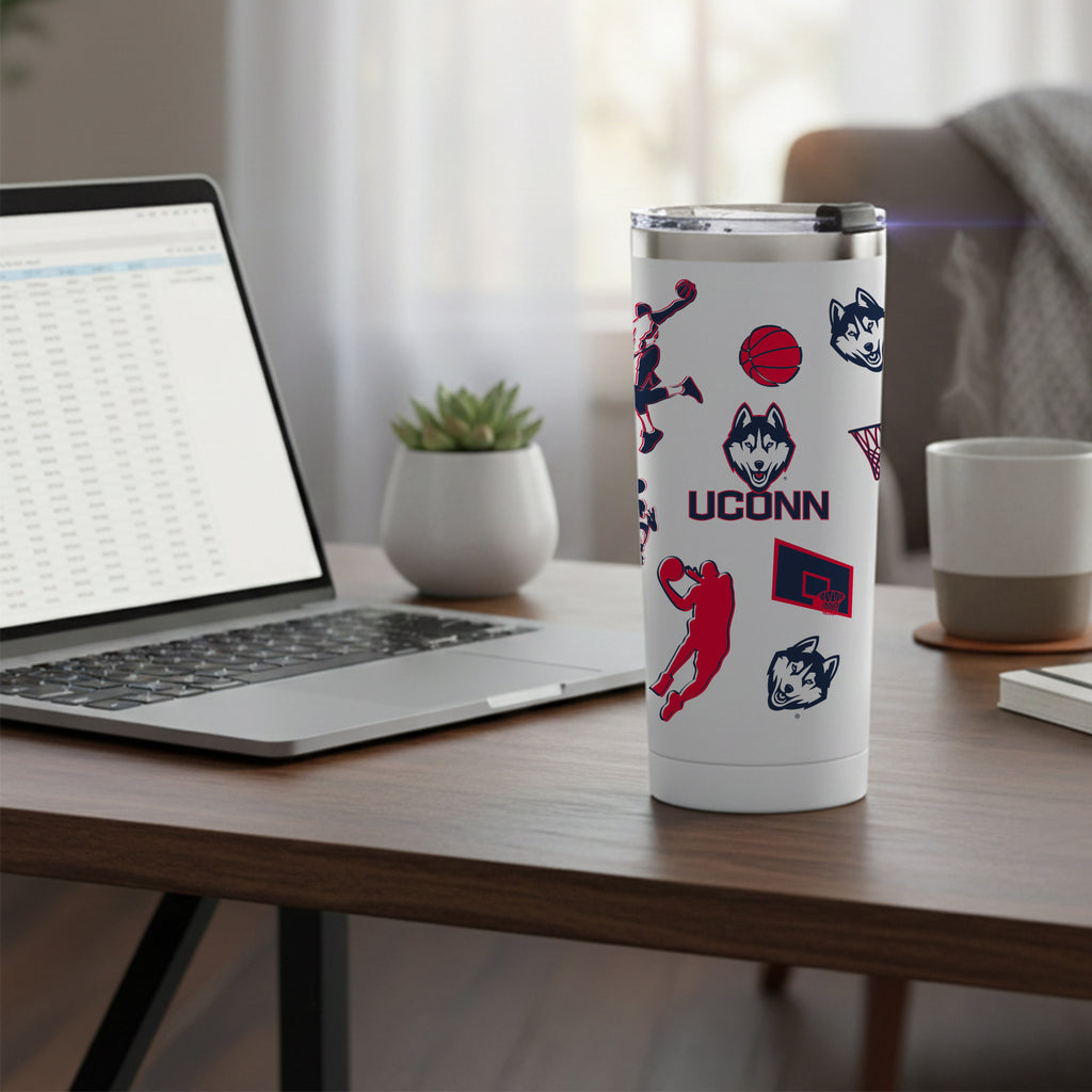 24oz UConn Huskies Basketball Sketch Tumbler