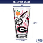 Set of 2 Georgia Bulldogs Local 16oz Pints