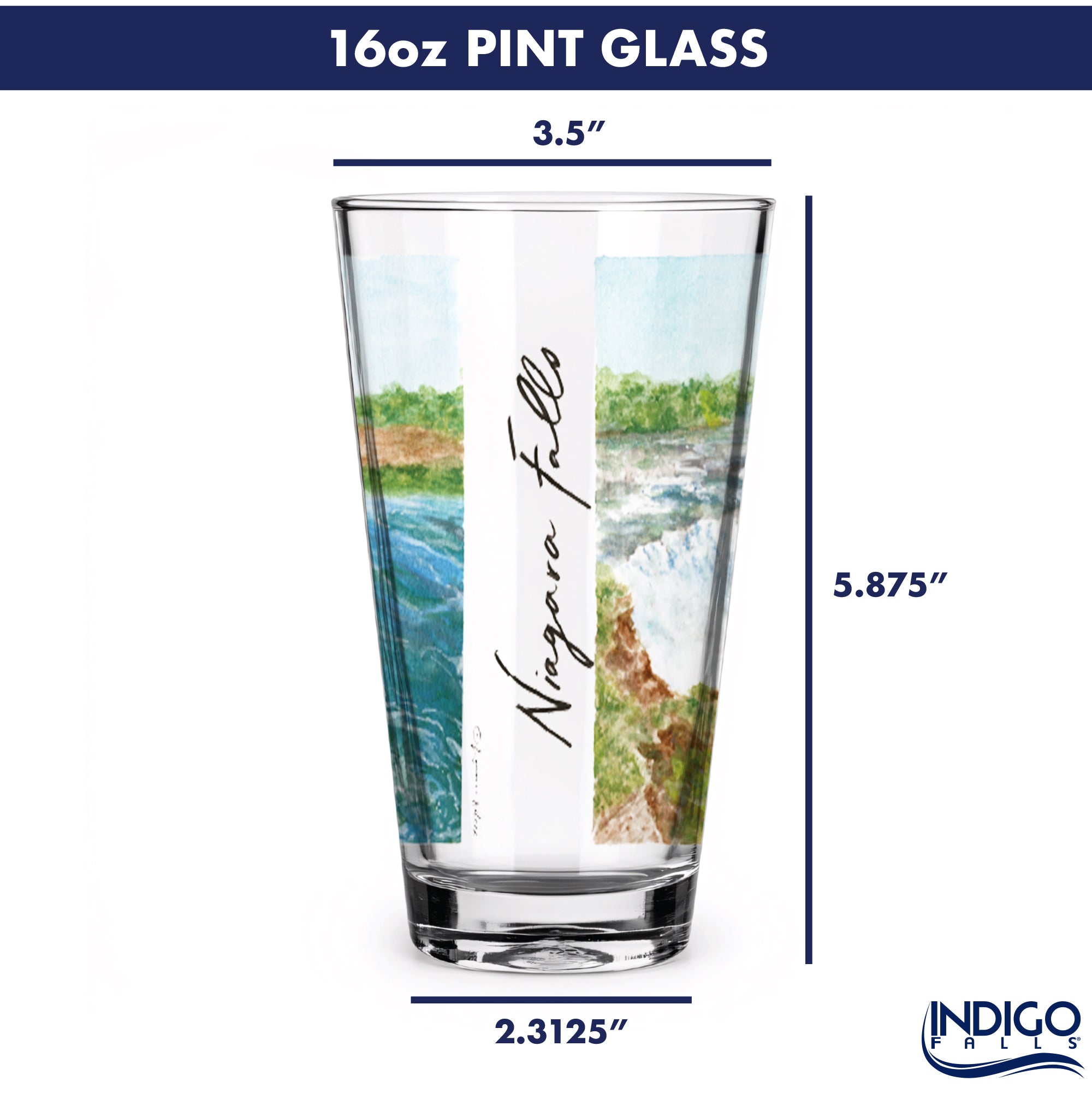 16oz Niagara Falls National Park 2-Pack Pint Set by Laura Wilcox