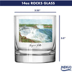 14oz Niagara Falls National Park 2-Pack Rock Glass Set by Laura Wilcox