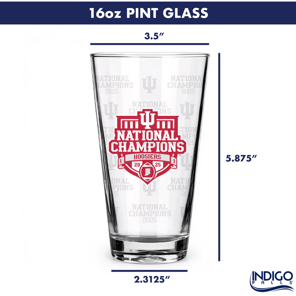 2025 CFP Football National Champions Indiana Hoosiers 2-Pack Pints