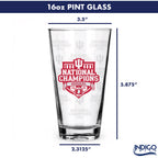 2025 CFP Football National Champions Indiana Hoosiers 2-Pack Pints