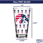 Set of 2 Iowa Hawkeyes 16oz Americana Pints