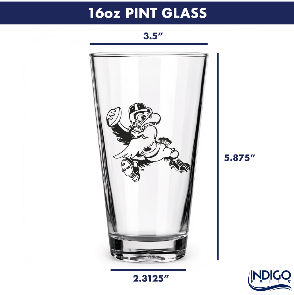 Set of 2 Iowa Hawkeyes College Vault Sketch 16oz Pints