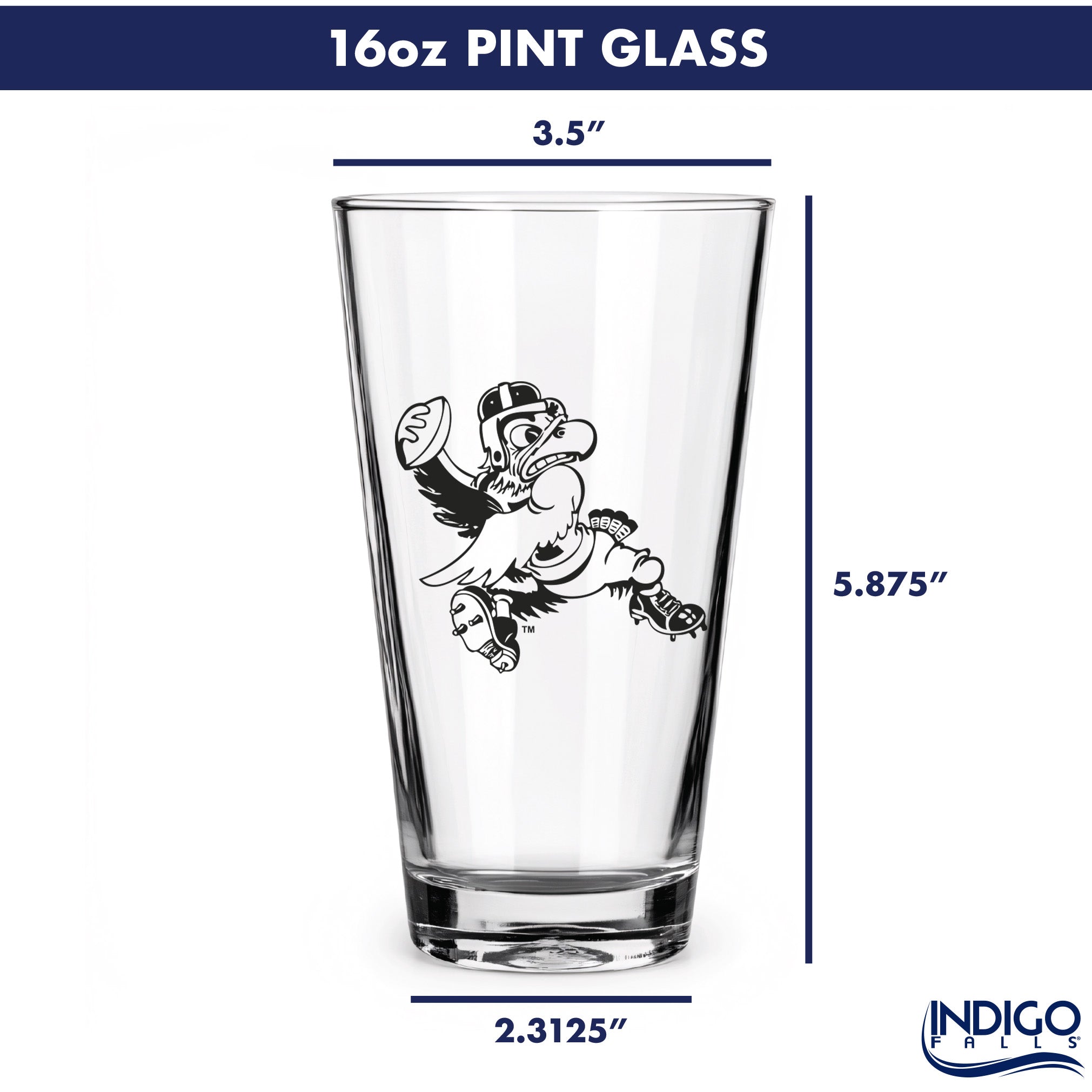 Set of 2 Iowa Hawkeyes College Vault Sketch 16oz Pints