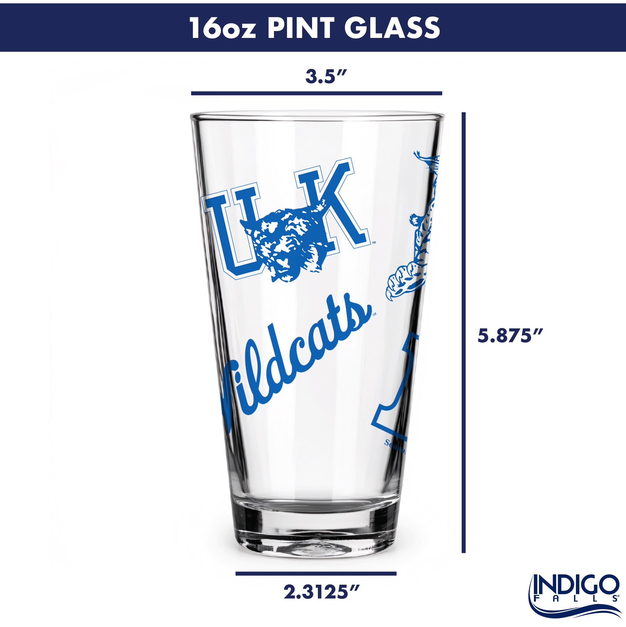 16oz Kentucky Wildcats College Vault Medley Pint 2 Pack