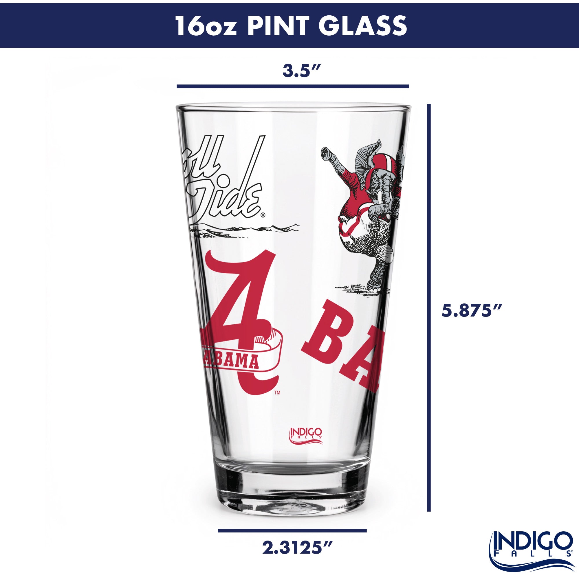 Alabama Crimson Tide Set of 2 College Vault Medley Pints