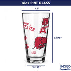 16oz Arkansas Razorbacks College Vault Medley Pint 2 Pack