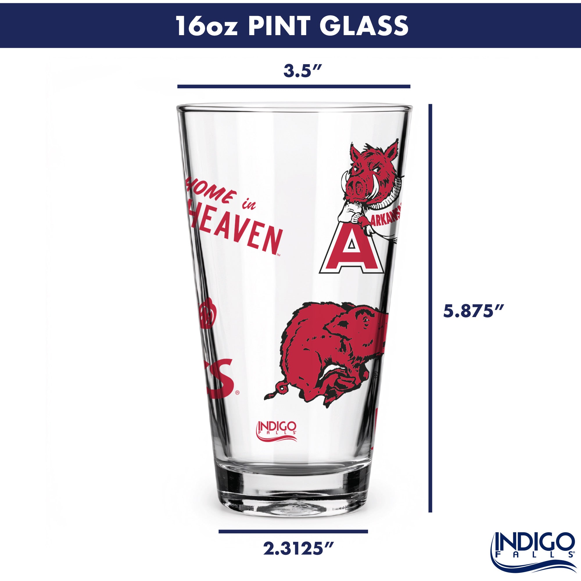 16oz Arkansas Razorbacks College Vault Medley Pint 2 Pack