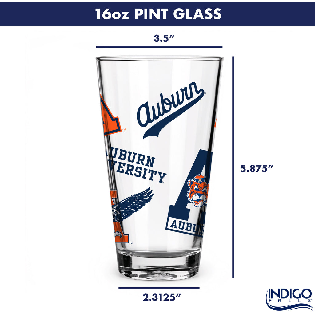 16oz Auburn Tigers College Vault Medley Pint 2 Pack