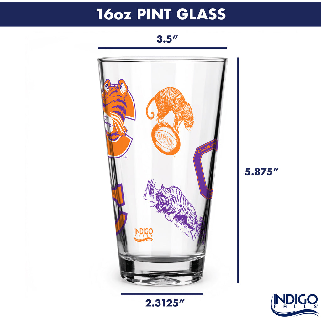 16oz Clemson Tigers College Vault Medley Pint 2 Pack
