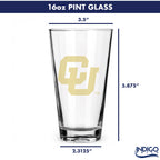 Set of 2 Colorado Buffaloes College Vault Sketch 16oz Pints