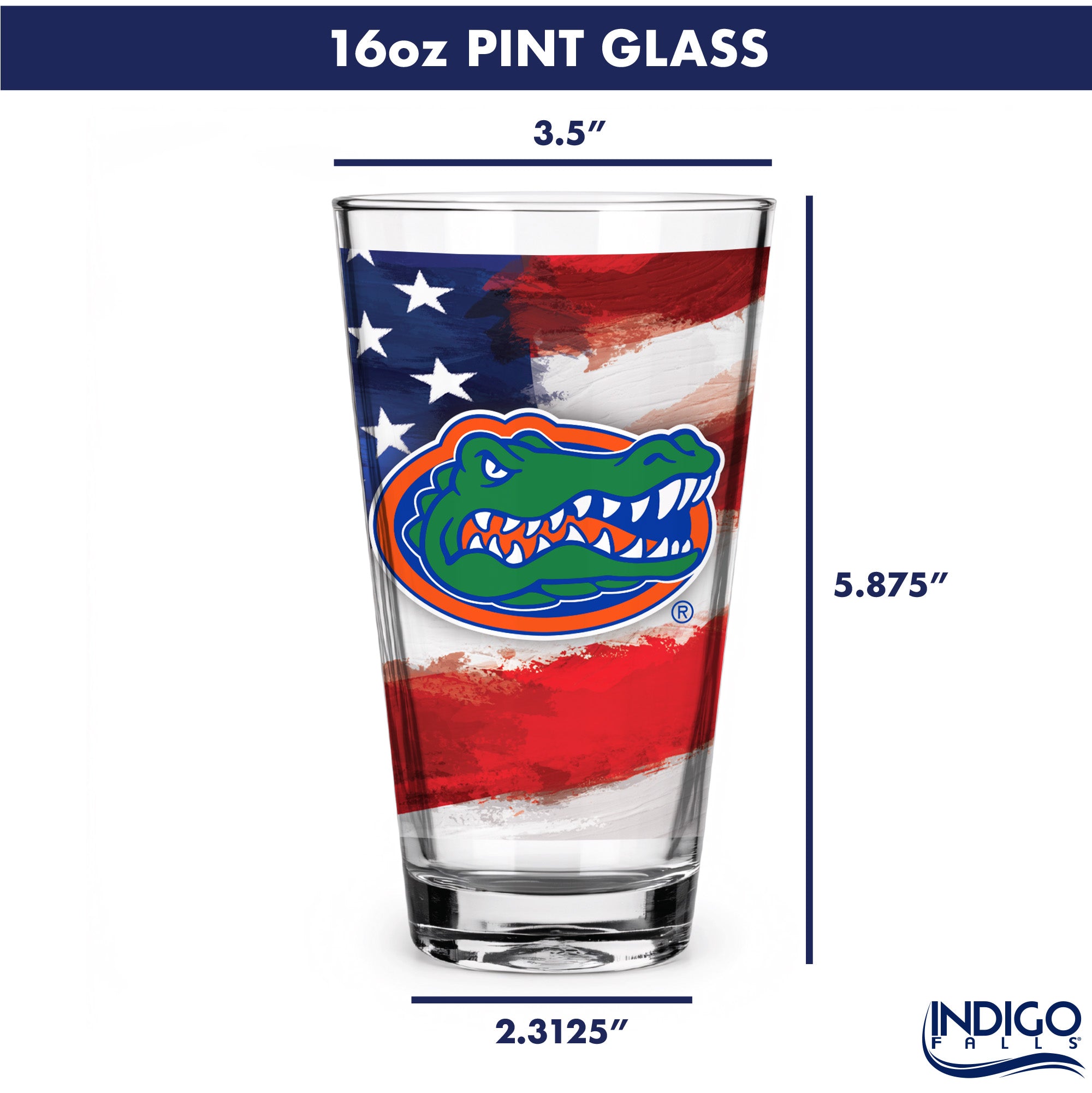 Set of 2 Florida Gators 16oz Americana Pints