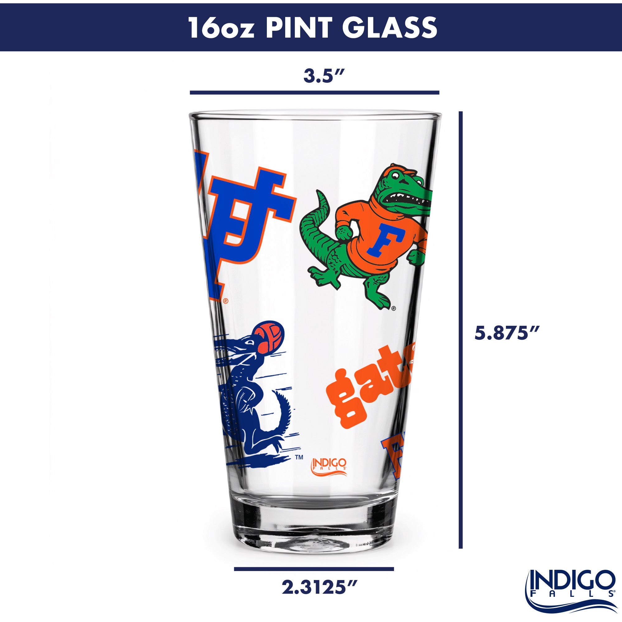 16oz Florida Gators College Vault Medley Pint 2 Pack