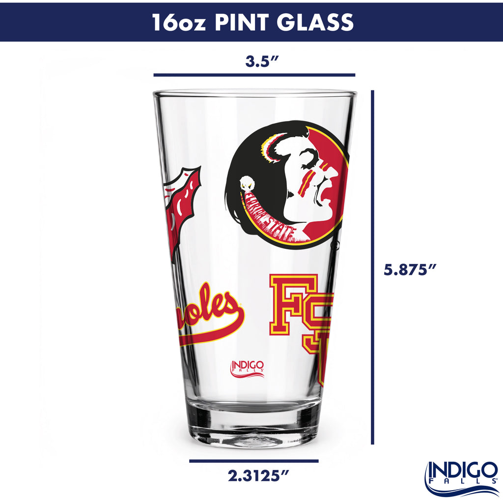 16oz Florida State Seminoles College Vault Medley Pint 2 Pack