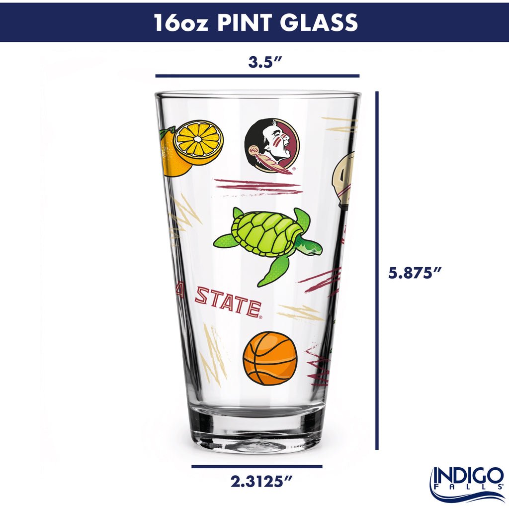 Set of 2 Florida State Seminoles Local 16oz Pints
