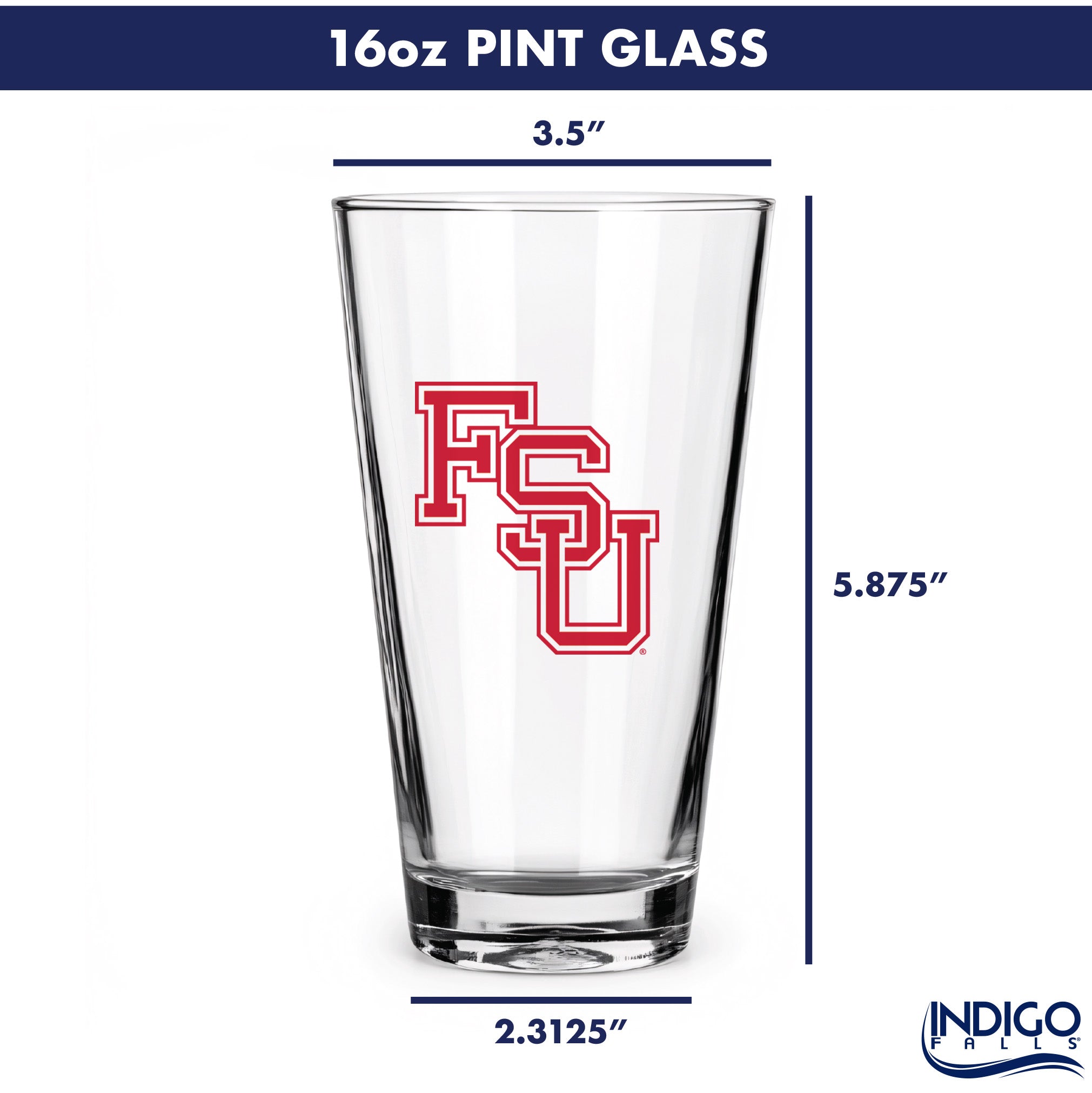 Set of 2 Florida State Seminoles College Vault Sketch 16oz Pints