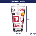 Set of 2 Indiana Hoosiers Local 16oz Pints