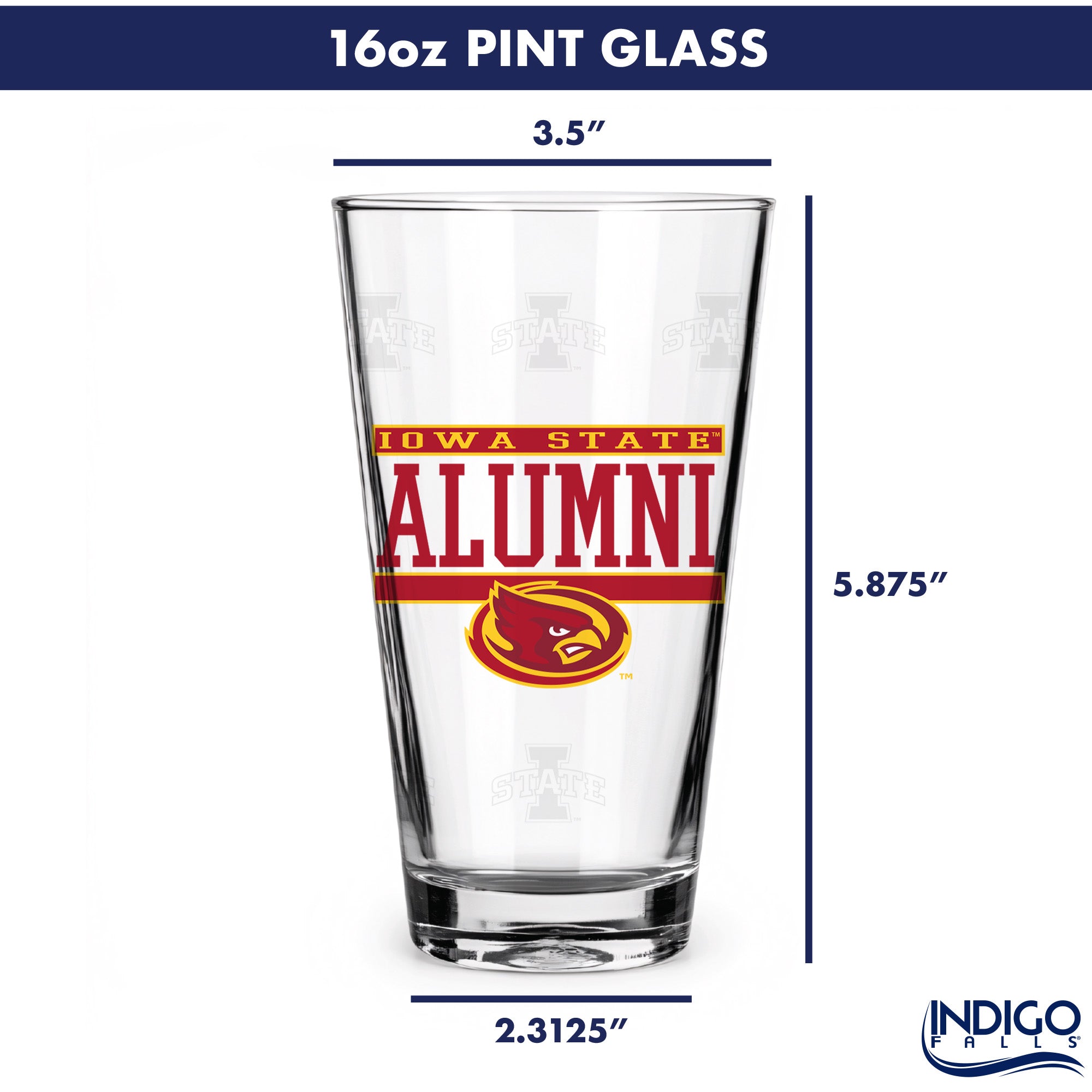 Set of 2 Iowa State Cyclones 16oz Alumni Pints