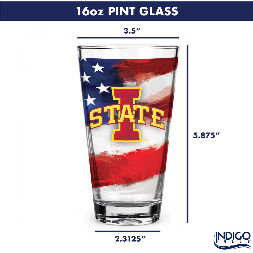 Set of 2 Iowa State Cyclones 16oz Americana Pints