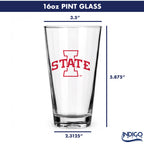 Set of 2 Iowa State Cyclones College Vault Sketch 16oz Pints