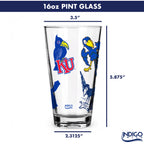 16oz Kansas Jayhawks College Vault Medley Pint 2 Pack
