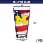 Set of 2 Michigan Wolverines 16oz Americana Pints