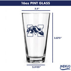 Set of 2 Michigan Wolverines College Vault Sketch 16oz Pints