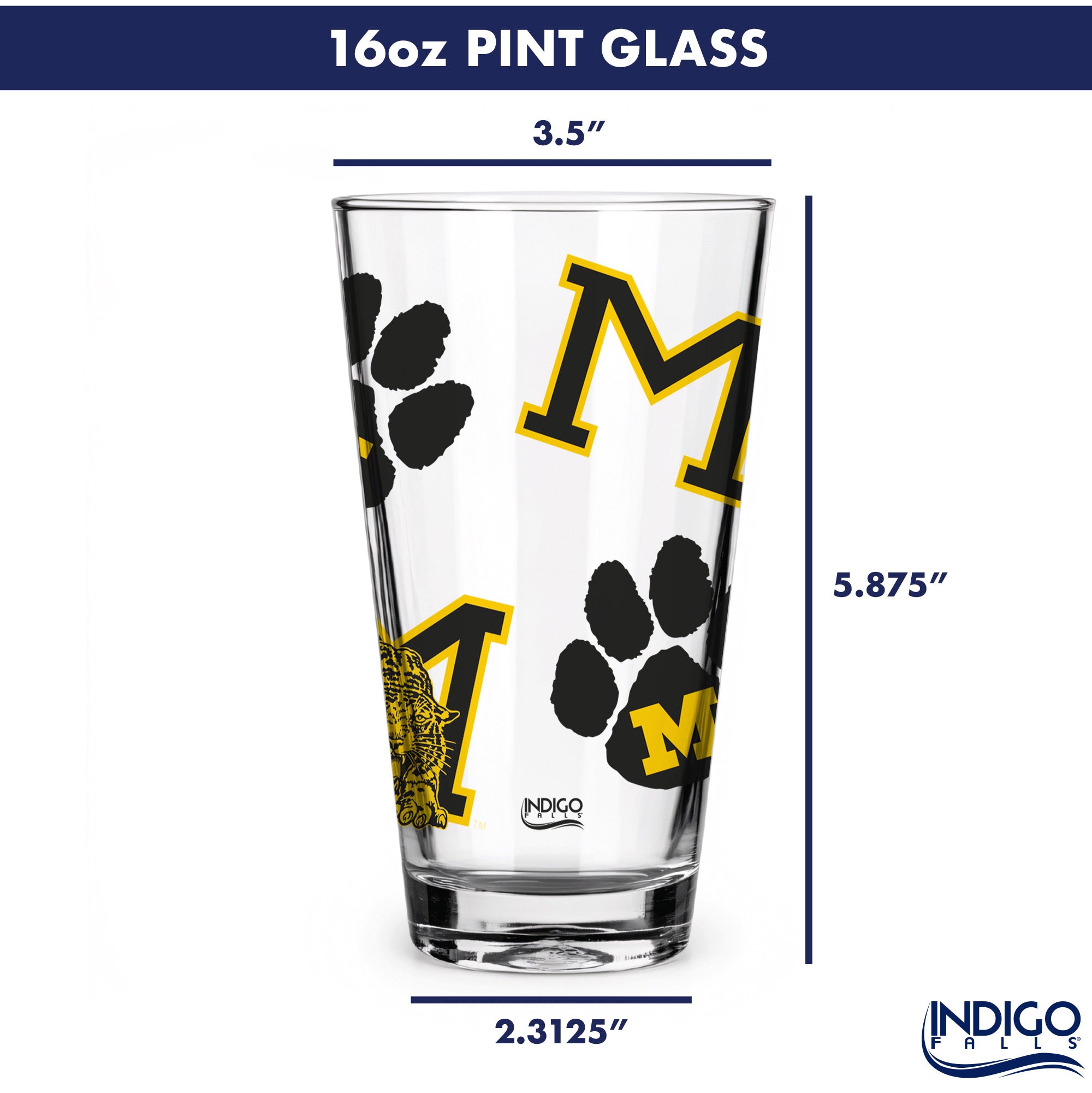 16oz Missouri Tigers College Vault Medley Pint 2 Pack