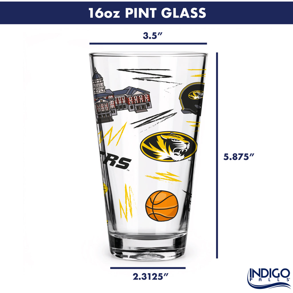 Set of 2 Missouri Tigers Local 16oz Pints
