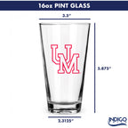 Set of 2 Ole Miss Rebels College Vault Sketch 16oz Pints