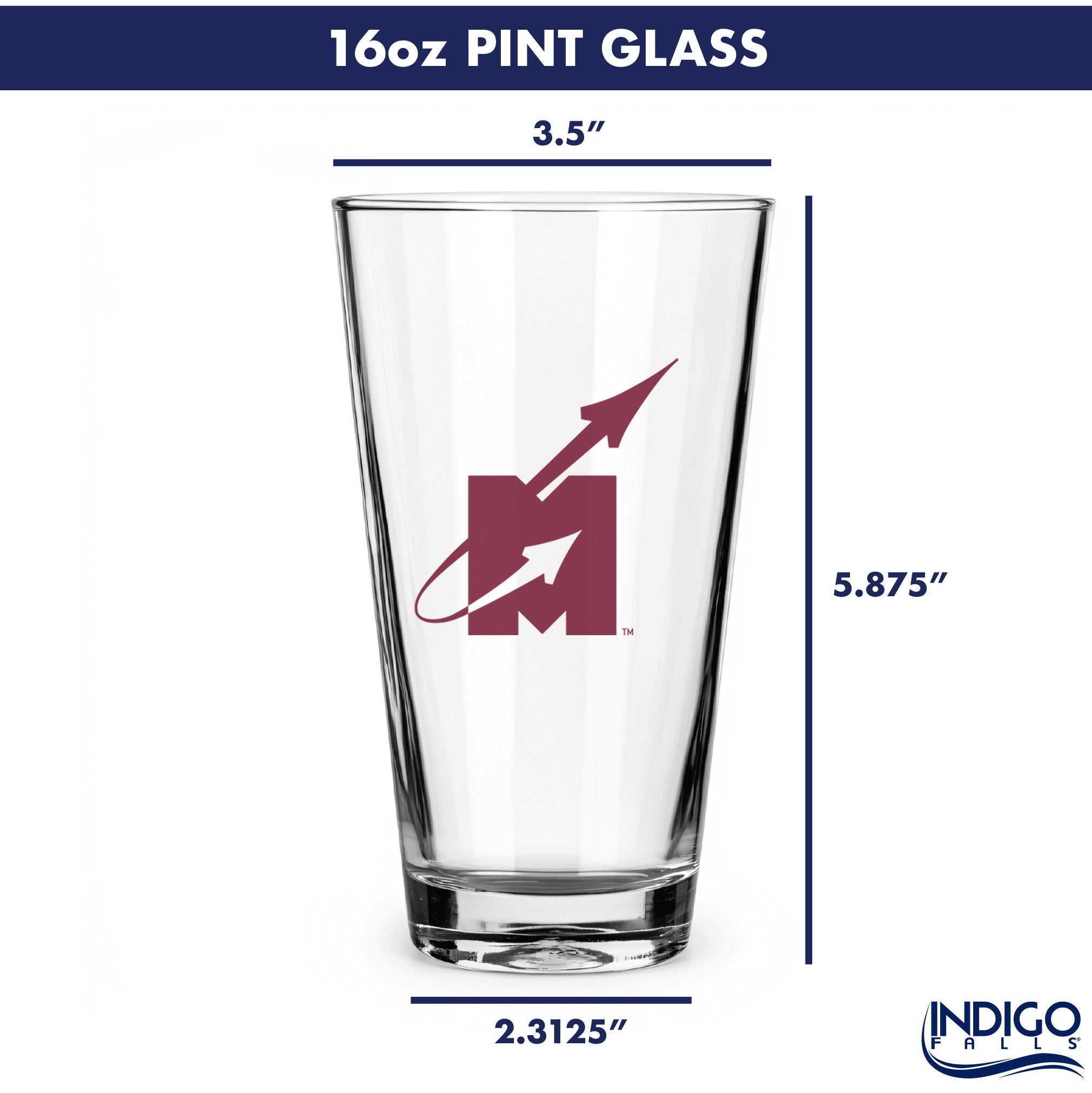 Set of 2 Mississippi State Bulldogs College Vault Sketch 16oz Pints