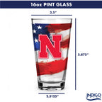 Set of 2 Nebraska Cornhuskers 16oz Americana Pints