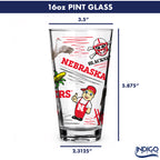 Set of 2 Nebraska Cornhuskers Local 16oz Pints