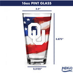 Set of 2 Oklahoma Sooners 16oz Americana Pints
