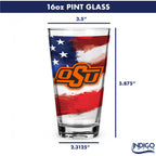 Set of 2 Oklahoma State Cowboys 16oz Americana Pints