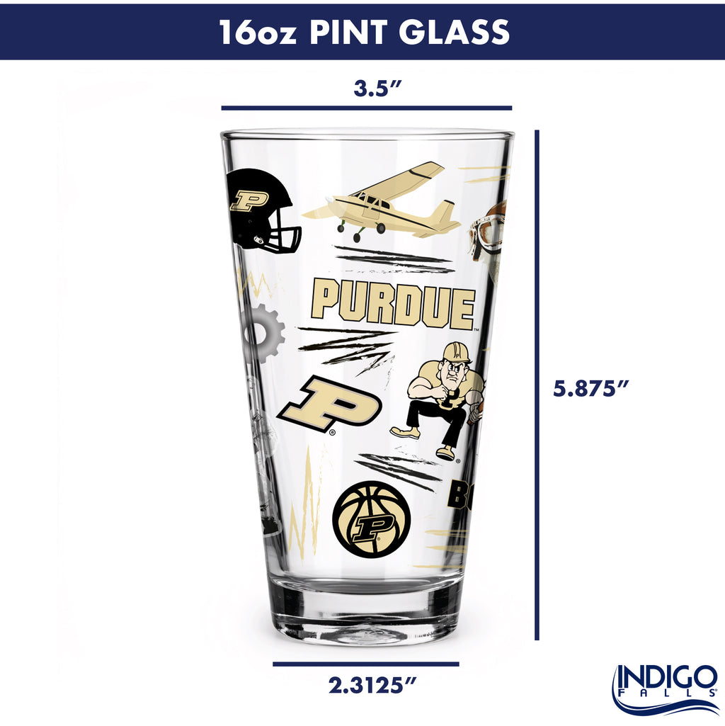 Set of 2 Purdue Boilermakers Local 16oz Pints