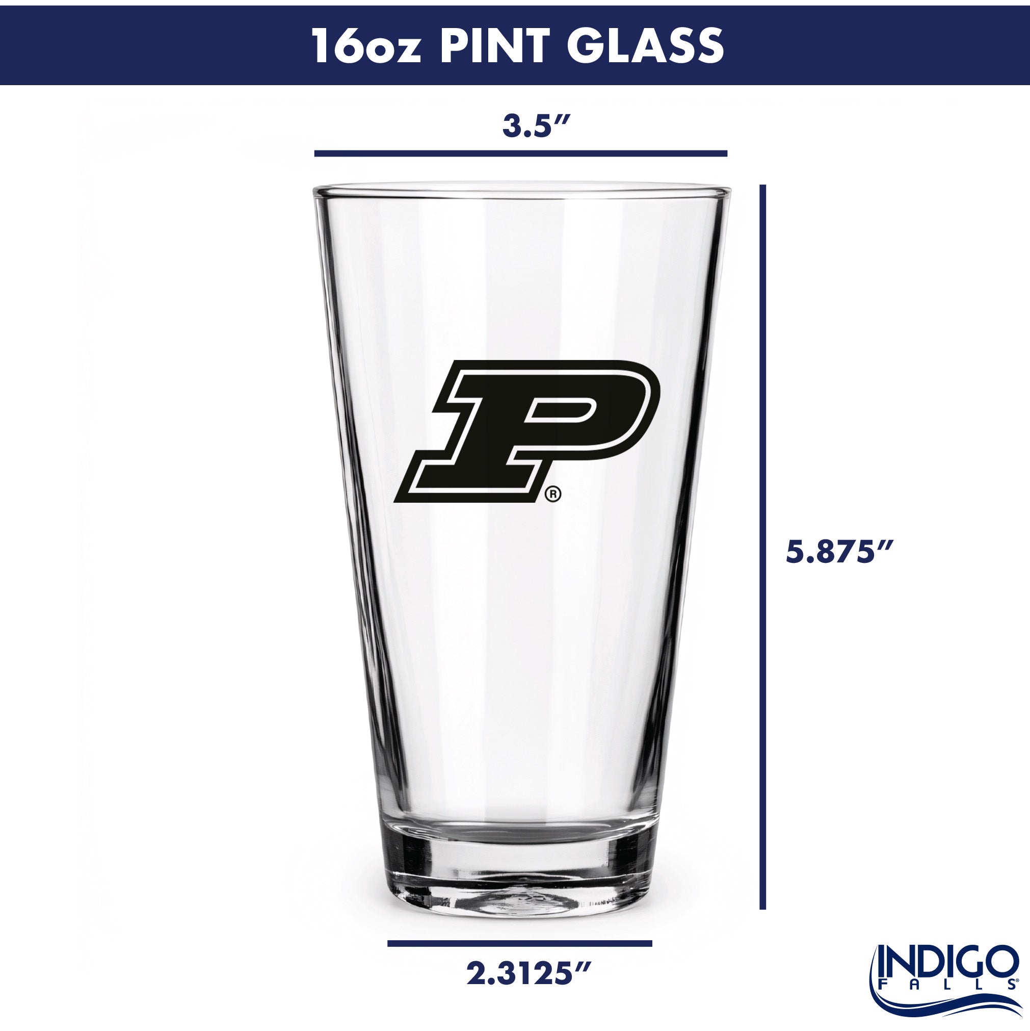 Set of 2 Purdue Boilermakers College Vault Sketch 16oz Pints