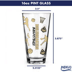 Set of 2 Purdue Boilermakers Basketball Sketch 16oz Pints