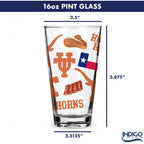 Set of 2 Texas Longhorns Local 16oz Pints
