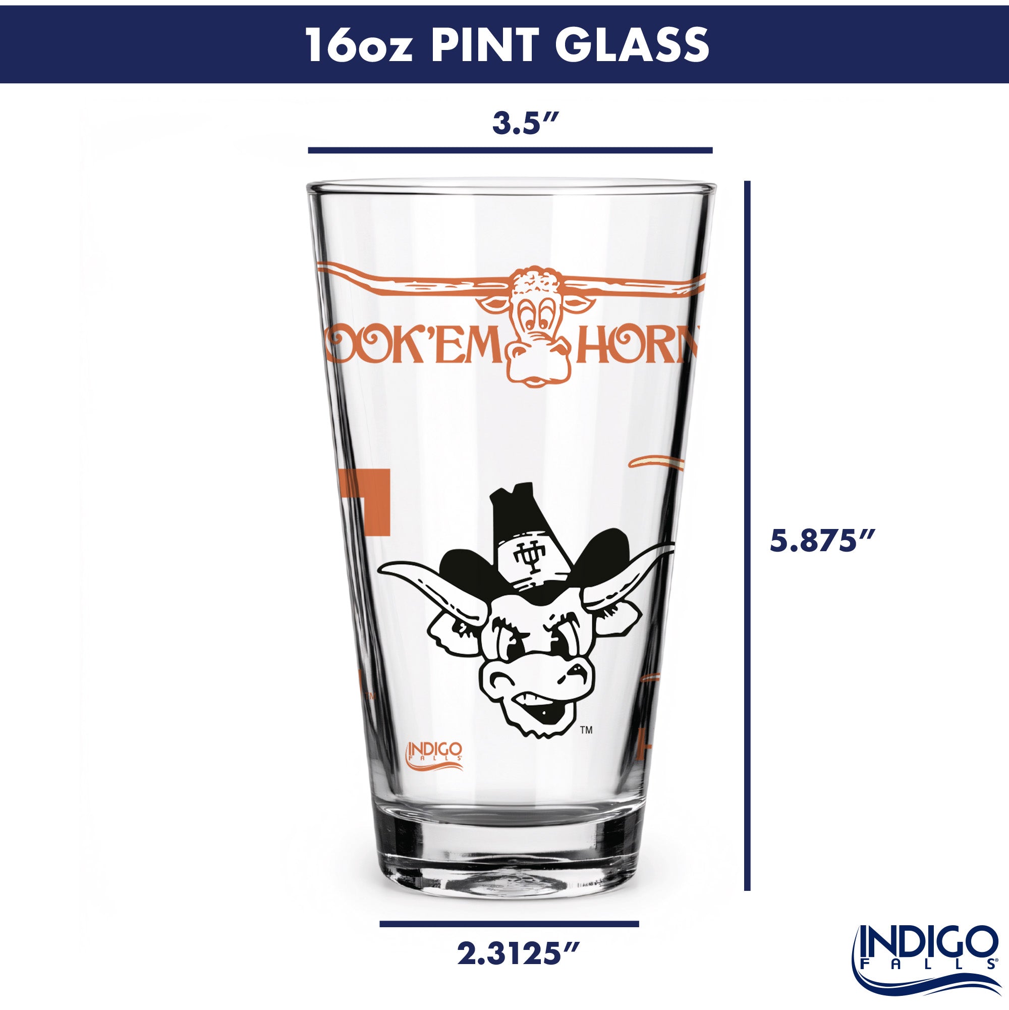 16oz Texas Longhorns College Vault Medley Pint 2 Pack