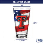Set of 2 Texas Tech Red Raiders 16oz Americana Pints
