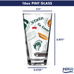 Set of 2 Michigan State Spartans Local 16oz Pints