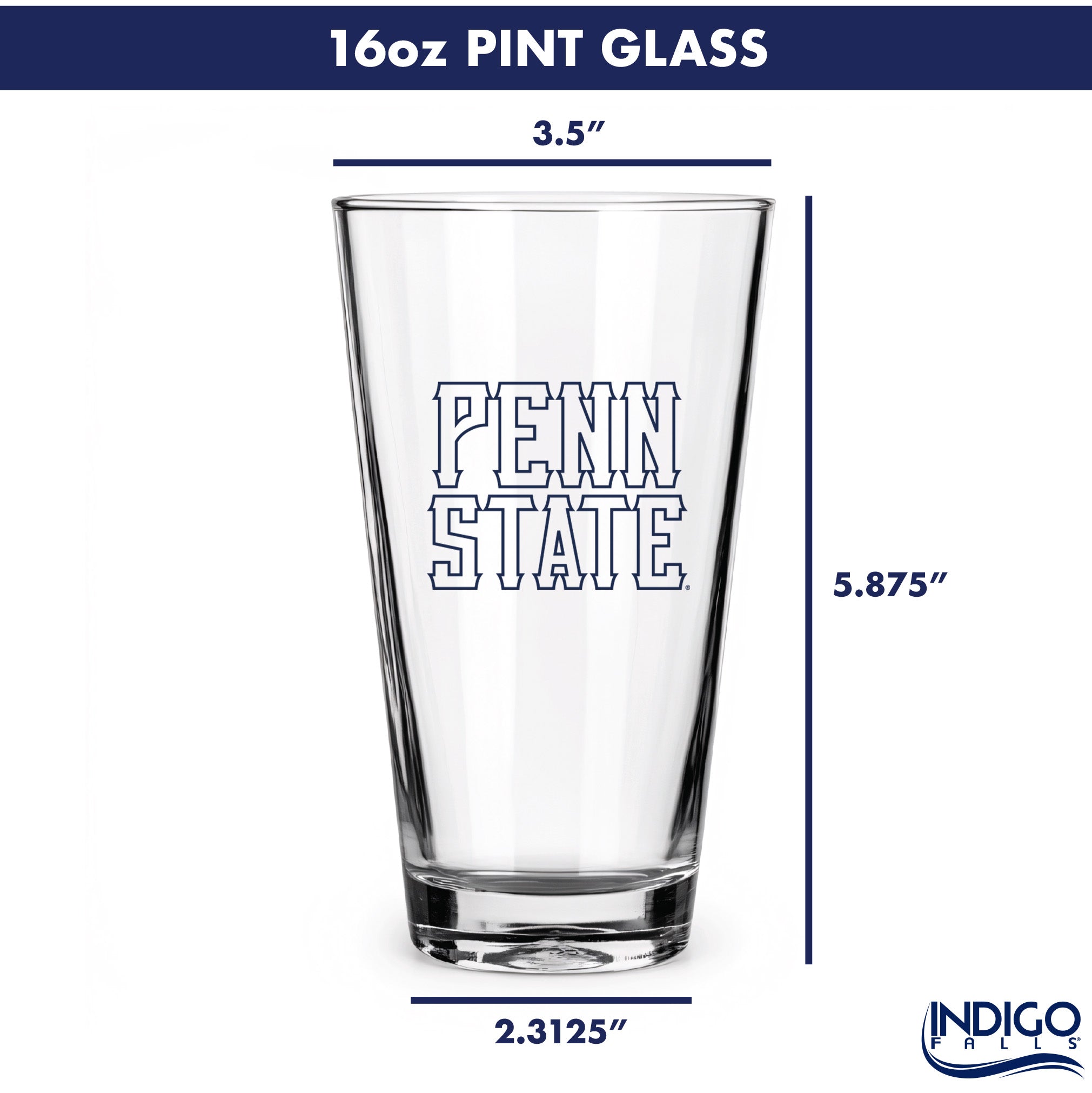 Set of 2 Penn State Nittany Lions College Vault Sketch 16oz Pints