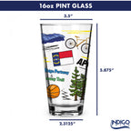 Set of 2 App State Mountaineers Local 16oz Pints