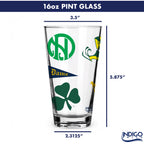 16oz Notre Dame Fighting Irish College Vault Medley Pint 2 Pack
