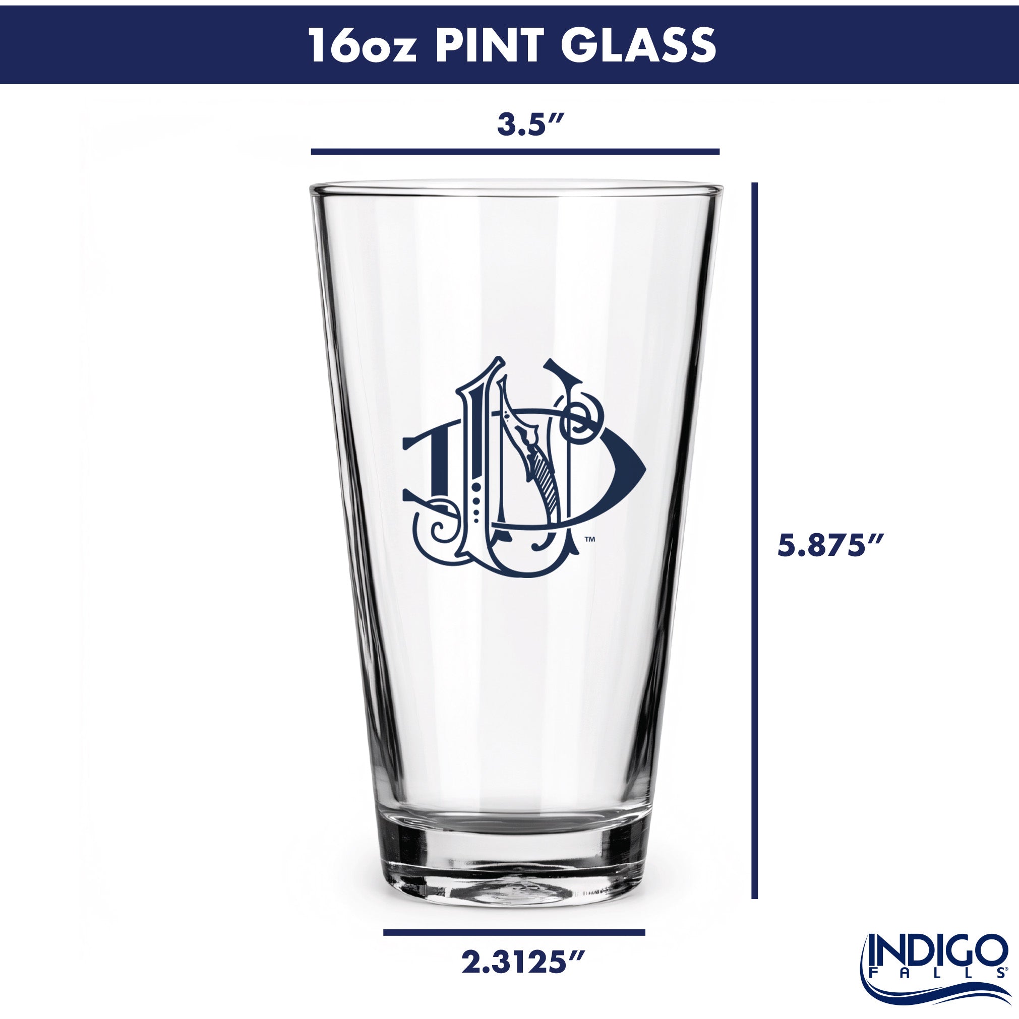 Set of 2 Notre Dame Fighting Irish College Vault Sketch 16oz Pints