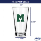 Set of 2 Miami Hurricanes College Vault Sketch 16oz Pints