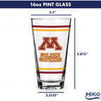 Set of 2 Minnesota Golden Gophers 16oz Ring Pints