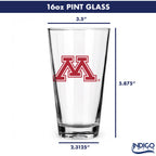 Set of 2 Minnesota Golden Gophers College Vault Sketch 16oz Pints